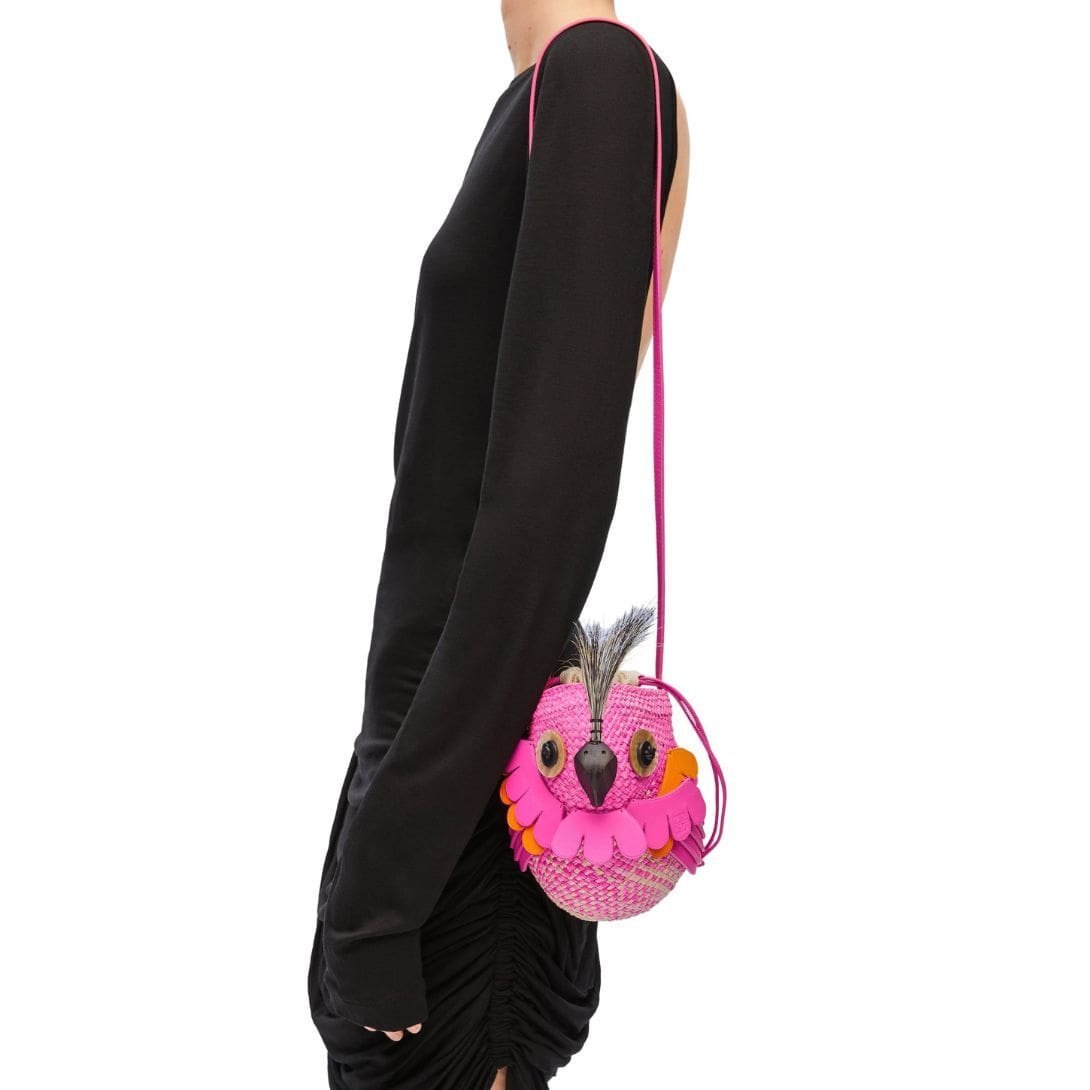 LOEWE BIRD BAG IN IRACA PALM AND CALFSKIN - Image 7