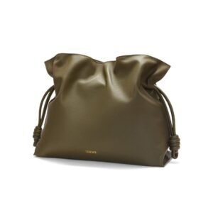 LOEWE LARGE FLAMENCO CLUTCH BAG IN CALFSKIN NAPPA