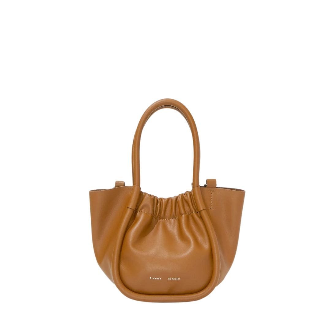 PROENZA EXTRA SMALL RUCHED TOTE COGNAC
