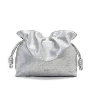 LOEWE FLAMENCO CLUTCH BAG IN METALLIC LAMBSKIN