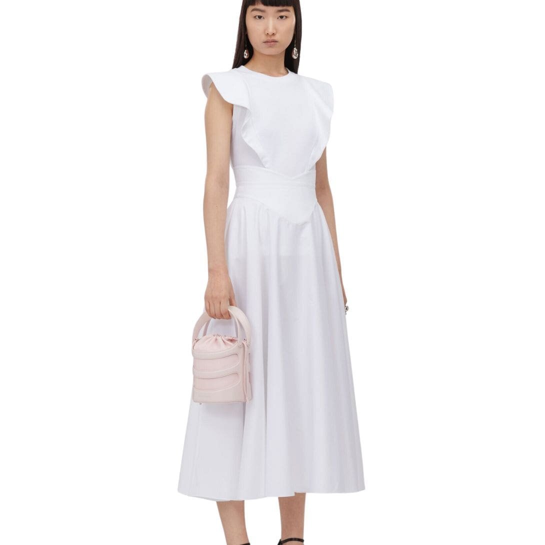 ALEXANDER MCQUEEN WOMEN'S THE RISE BUCKET IN VENUS PINK - Image 7