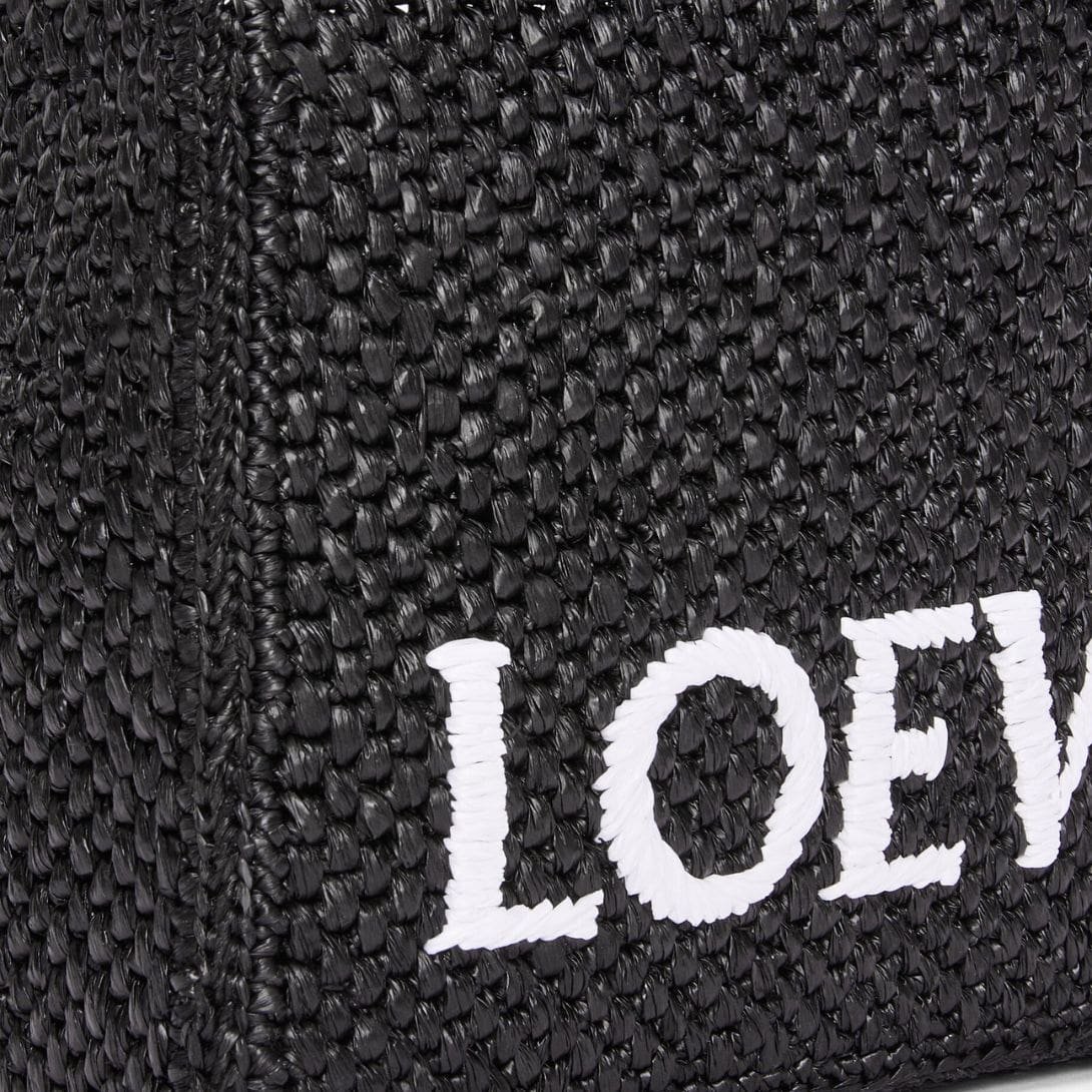 LOEWE FONT TOTE MINI BAG IN RAFFIA - Image 6