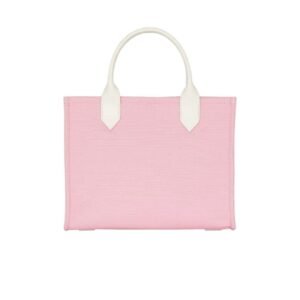 BALMAIN B-ARMY SMALL CANVAS AND LEATHER TOTE BAG