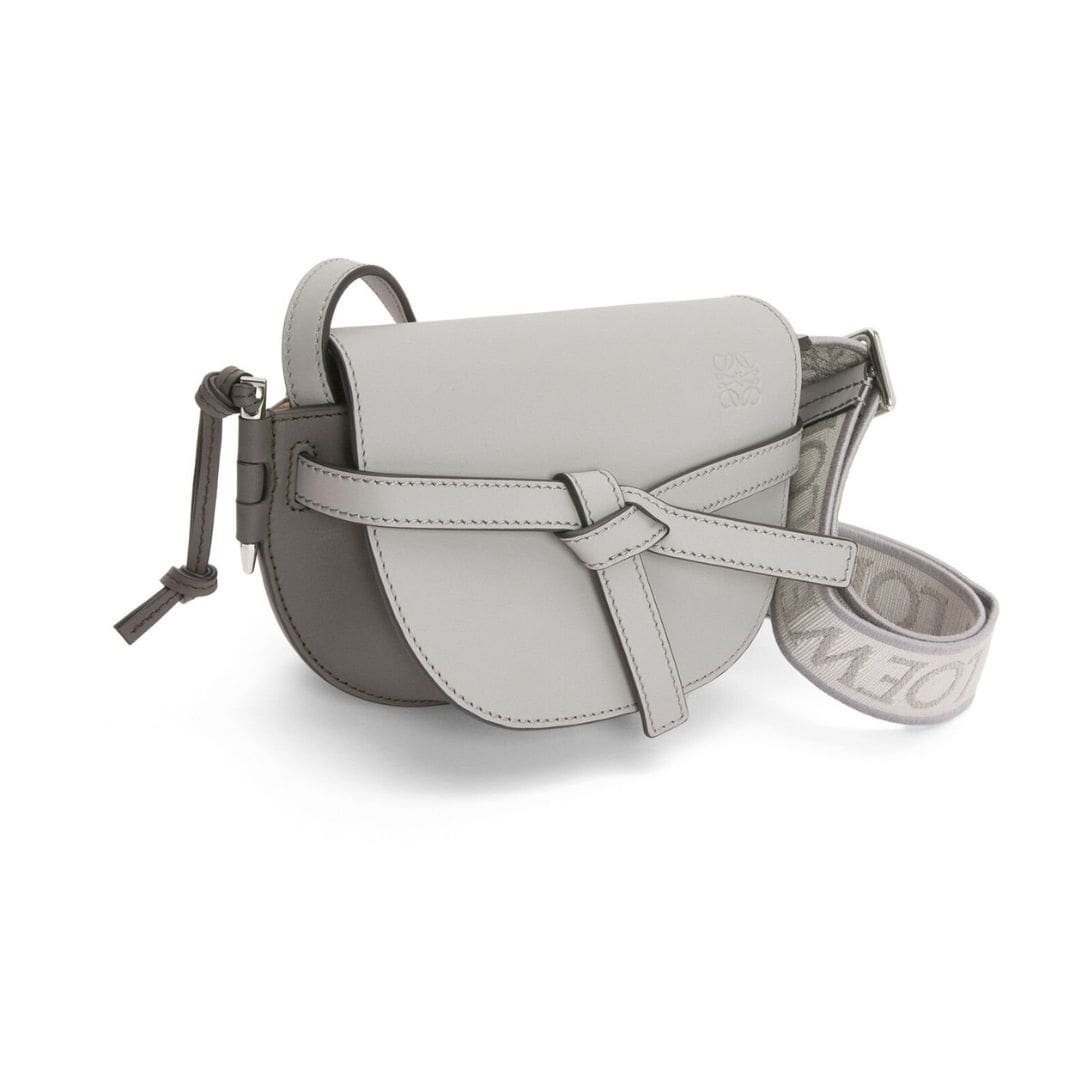 LOEWE GATE DUAL MINI BAG IN SOFT CALFSKIN AND JACQUARD - Image 3