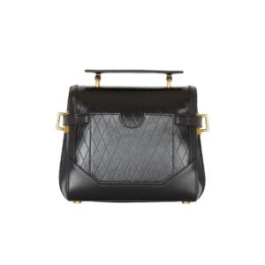 BALMAIN BUZZ 23 BAG IN GRID-EMBOSSED CALFSKIN