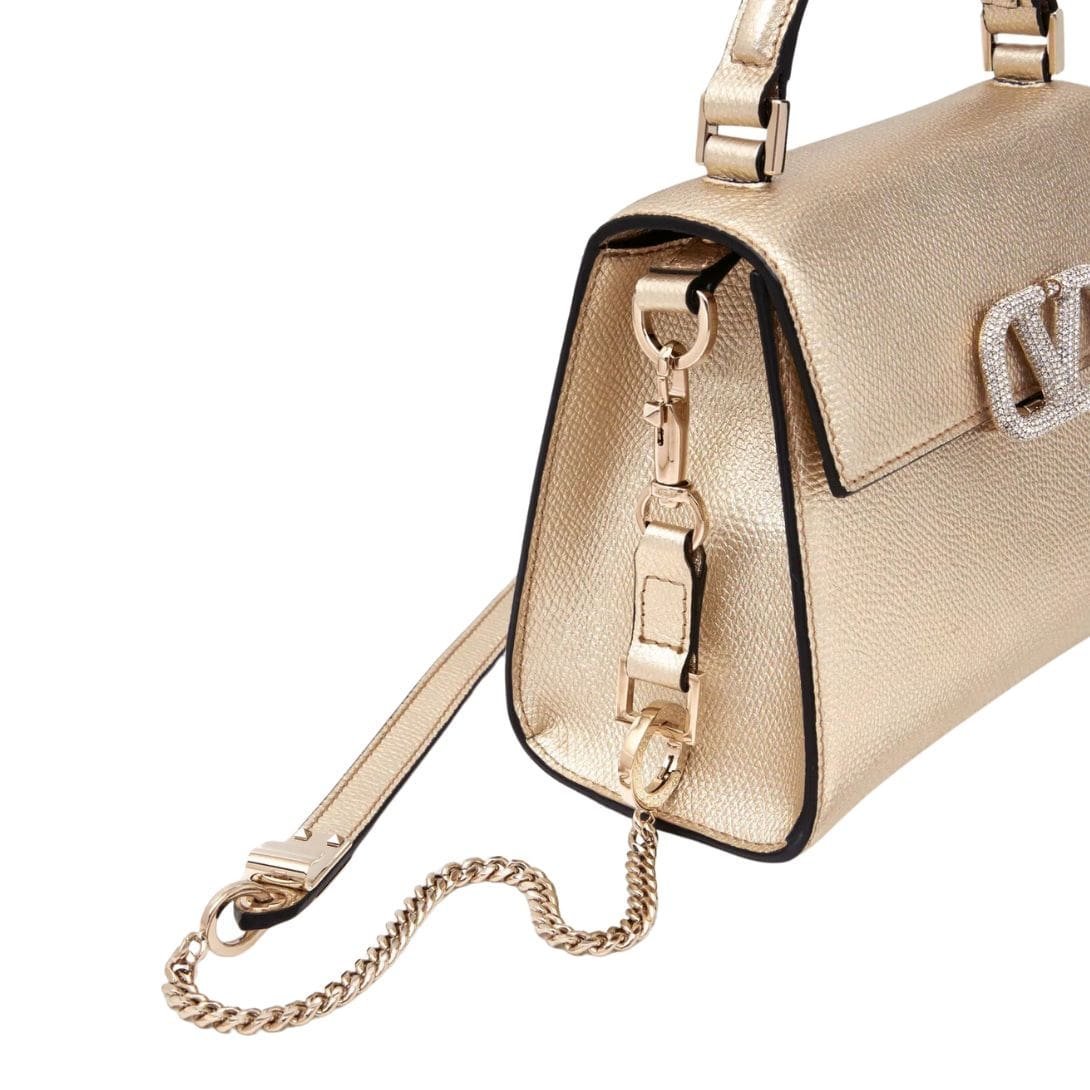 VALENTINO GARAVANI MINI VSLING HANDBAG IN METALLIC GRAINY CALFSKIN - Image 7