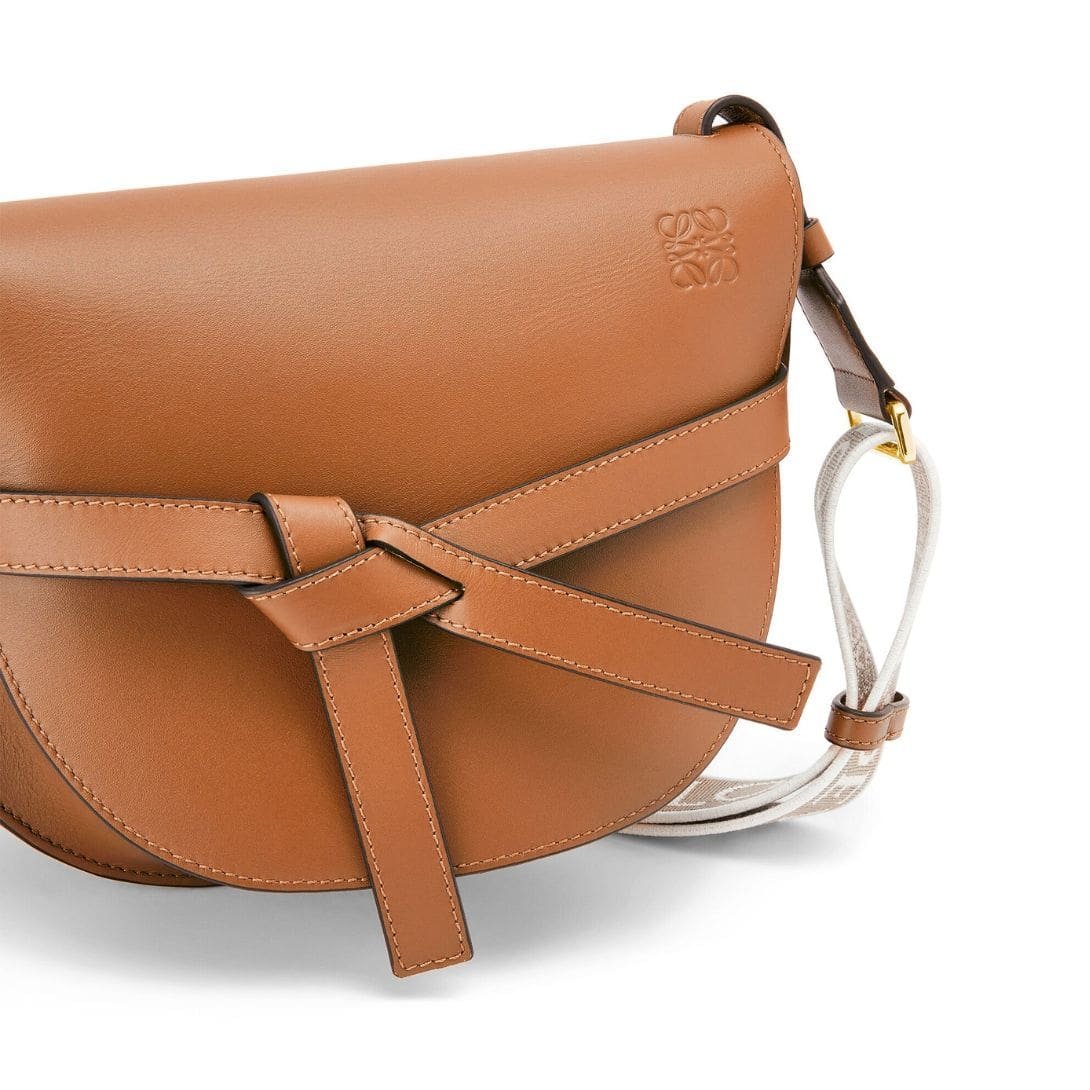 LOEWE SMALL GATE BAG IN SOFT CALFSKIN AND JACQUARD - Image 3