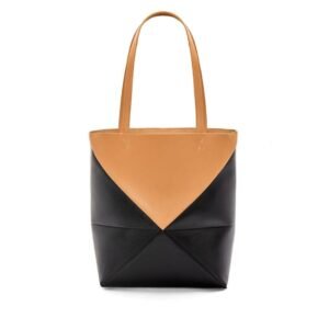 LOEWE PUZZLE FOLD TOTE BAG IN SHINY CALFSKIN