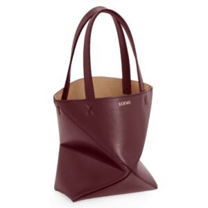 LOEWE PUZZLE FOLD TOTE MINI BAG IN SHINY CALFSKIN