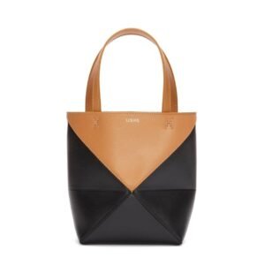 LOEWE PUZZLE FOLD TOTE MINI BAG IN SHINY CALFSKIN