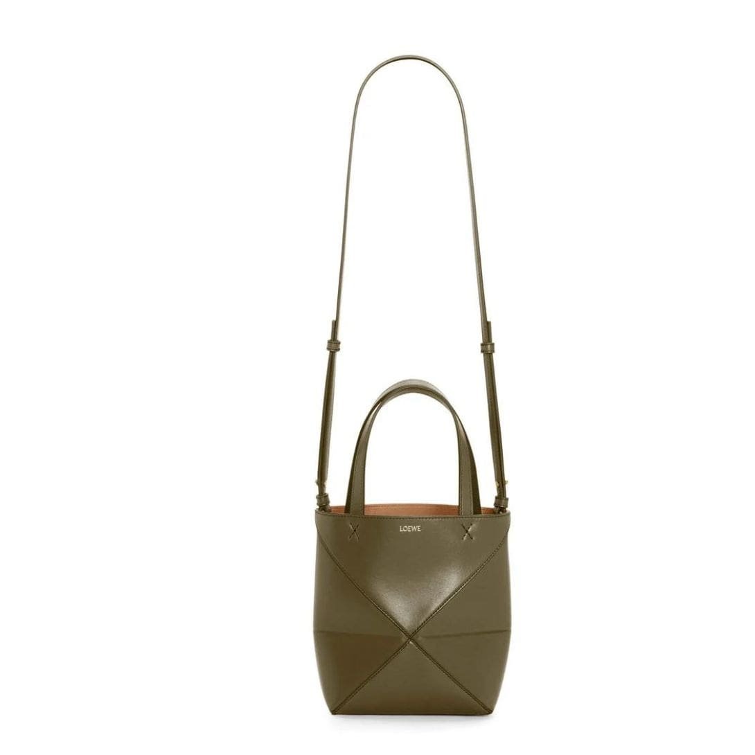 LOEWE PUZZLE FOLD TOTE MINI BAG IN SHINY CALFSKIN - Image 9