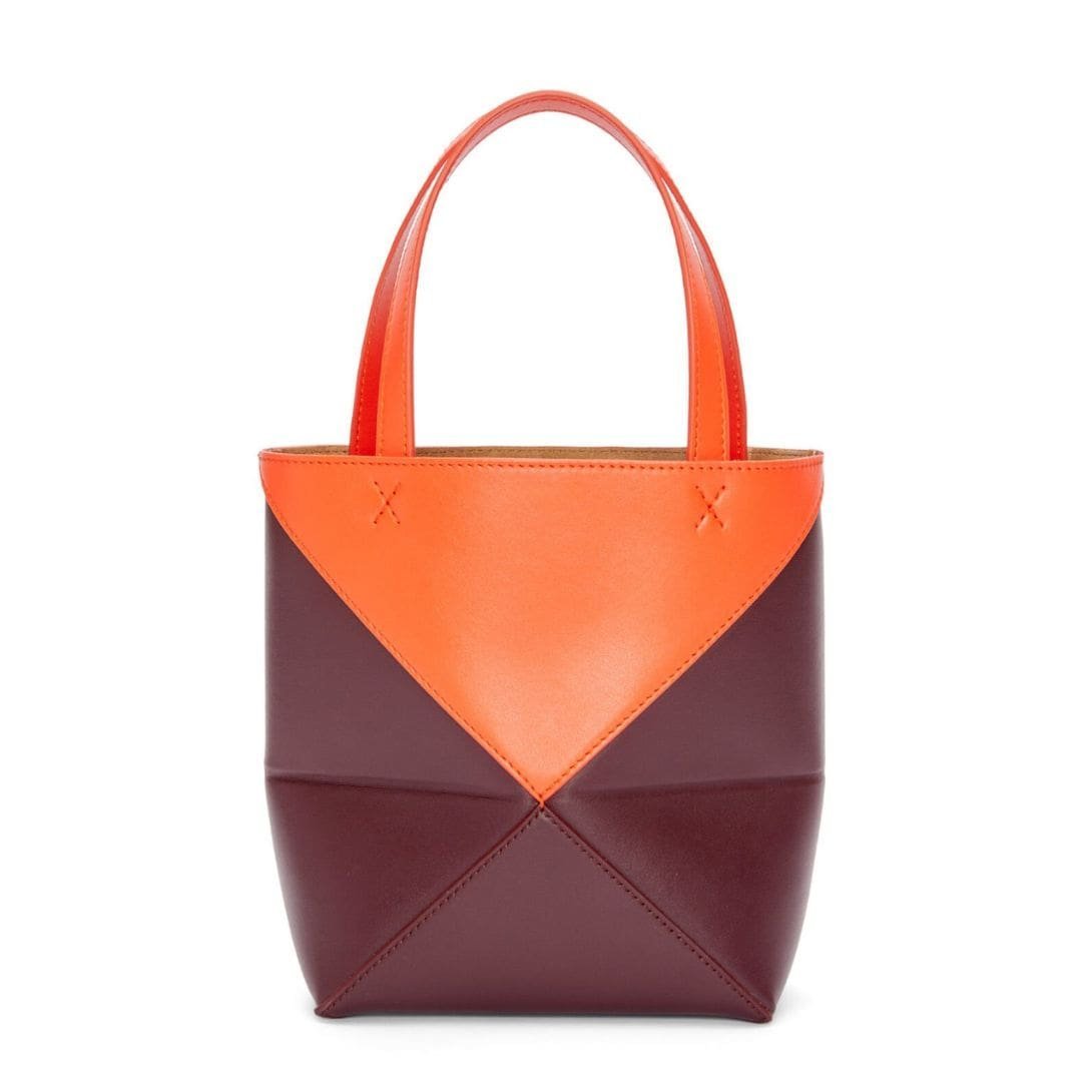 LOEWE PUZZLE FOLD TOTE MINI BAG IN SHINY CALFSKIN - Image 4