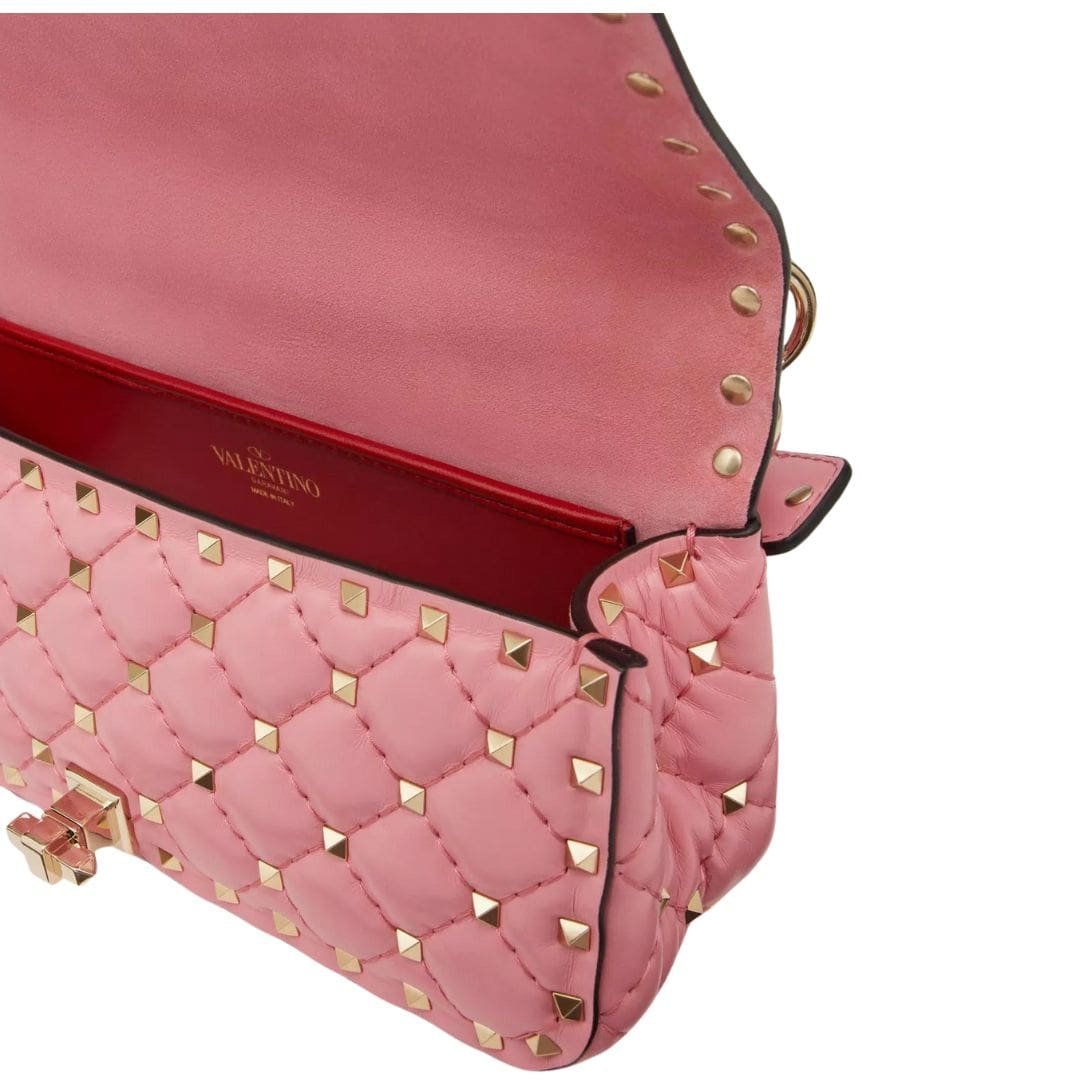 VALENTINO GARAVANI ROCKSTUD SPIKE CALFSKIN SHOULDER BAG - Image 8