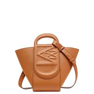 MCM MINI MODE TRAVIA TOTE IN SPANISH NAPPA LEATHER COGNAC