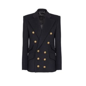 BALMAIN SHORT MILITARY STYLE COAT