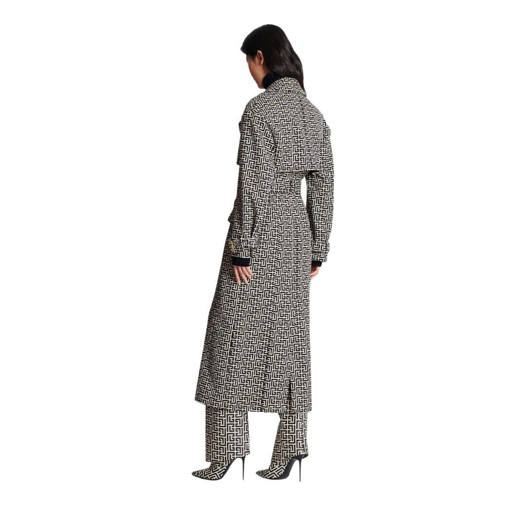 BALMAIN MONOGRAMMED TRENCH COAT - Image 2