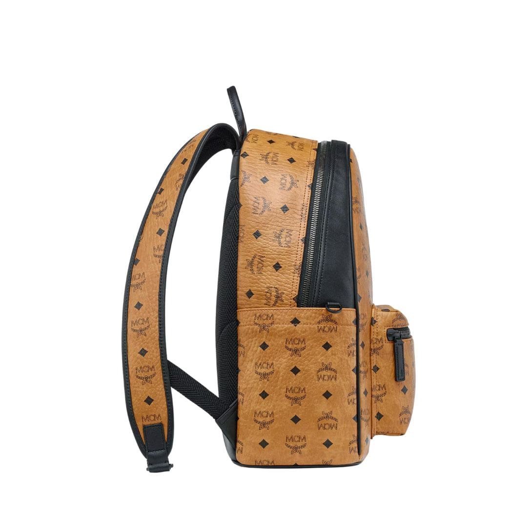 MCM STARK BACKPACK IN MEGA LAUREL VISETOS COGNAC - Image 9