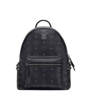 MCM SMALL STARK SIDE STUDS BACKPACK IN VISETOS BLACK
