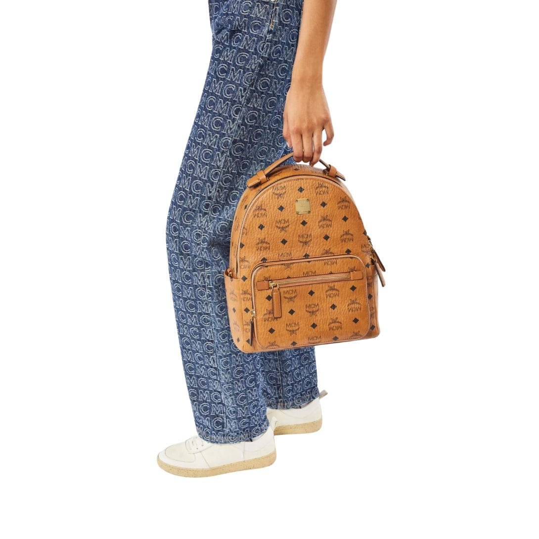 MCM SMALL STARK BACKPACK IN VISETOS COGNAC - Image 8