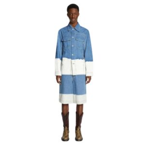 DRIES VAN NOTEN BLEACH DENIM BERMUDA