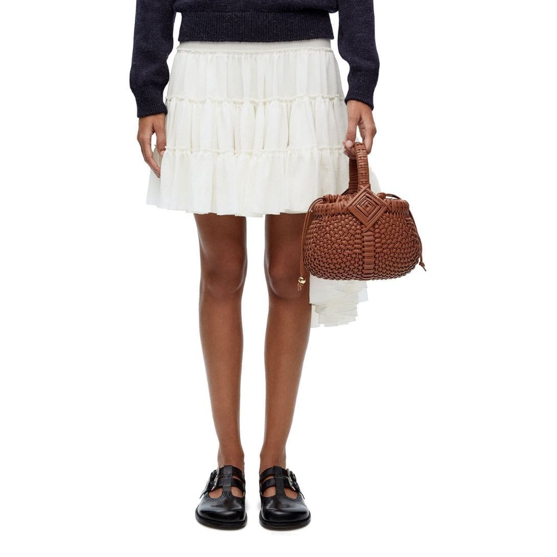 LOEWE DIAMOND ROUND BASKET MINI BAG IN CALFSKIN - Image 8