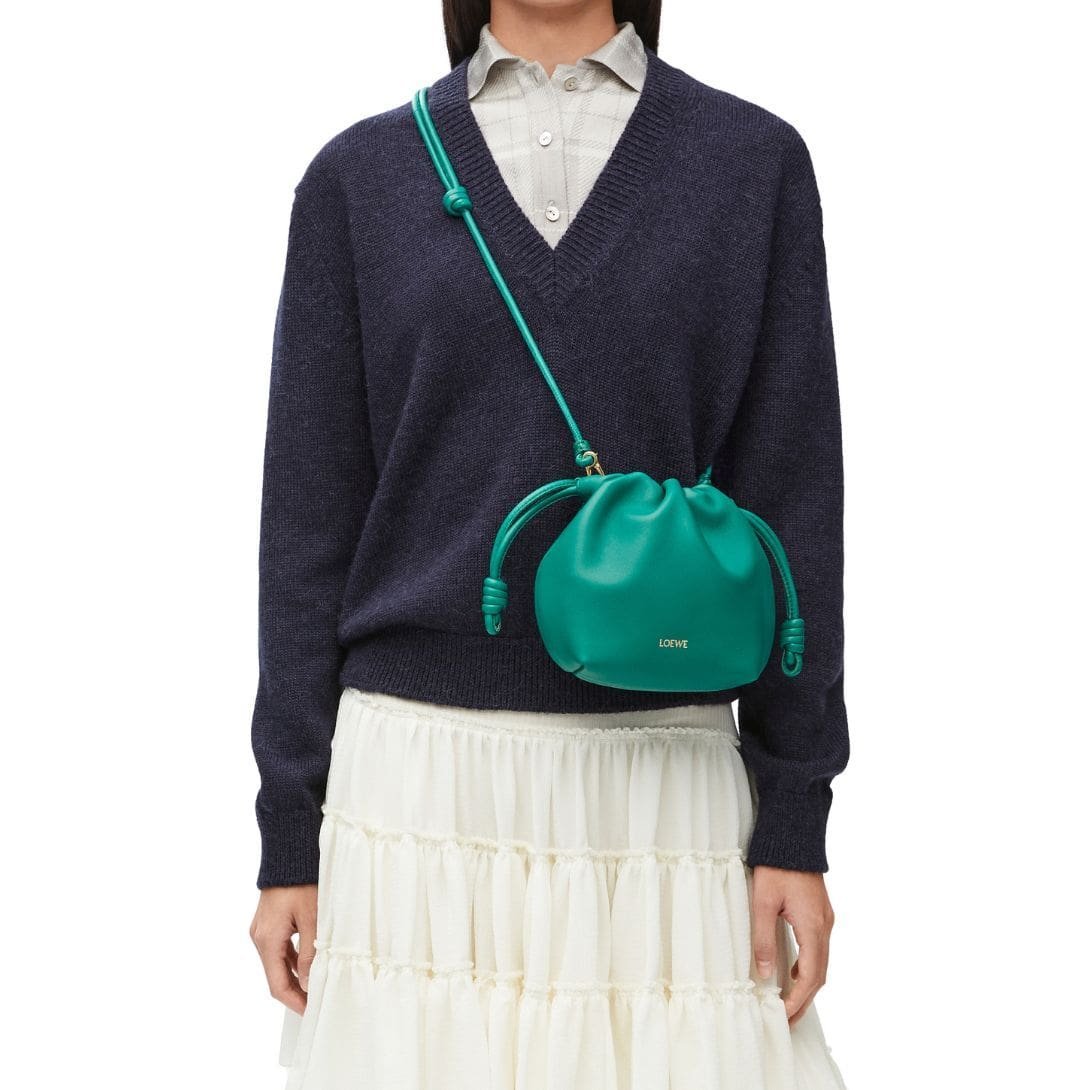 LOEWE MINI FLAMENCO PURSE BAG IN SOFT LAMBSKIN - Image 9