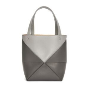 LOEWE PUZZLE FOLD TOTE MINI BAG IN SHINY CALFSKIN