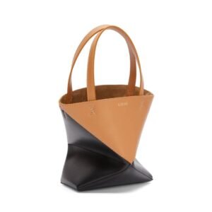 LOEWE PUZZLE FOLD TOTE MINI BAG IN SHINY CALFSKIN