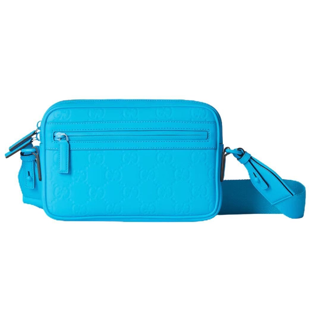 GUCCI GG RUBBER EFFECT CROSSBODY BAG IN BLUE - Image 9
