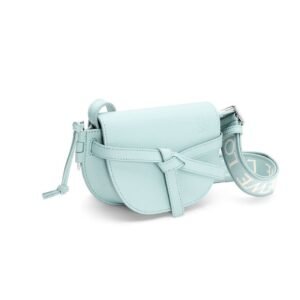 LOEWE GATE DUAL MINI BAG IN SOFT CALFSKIN AND JACQUARD