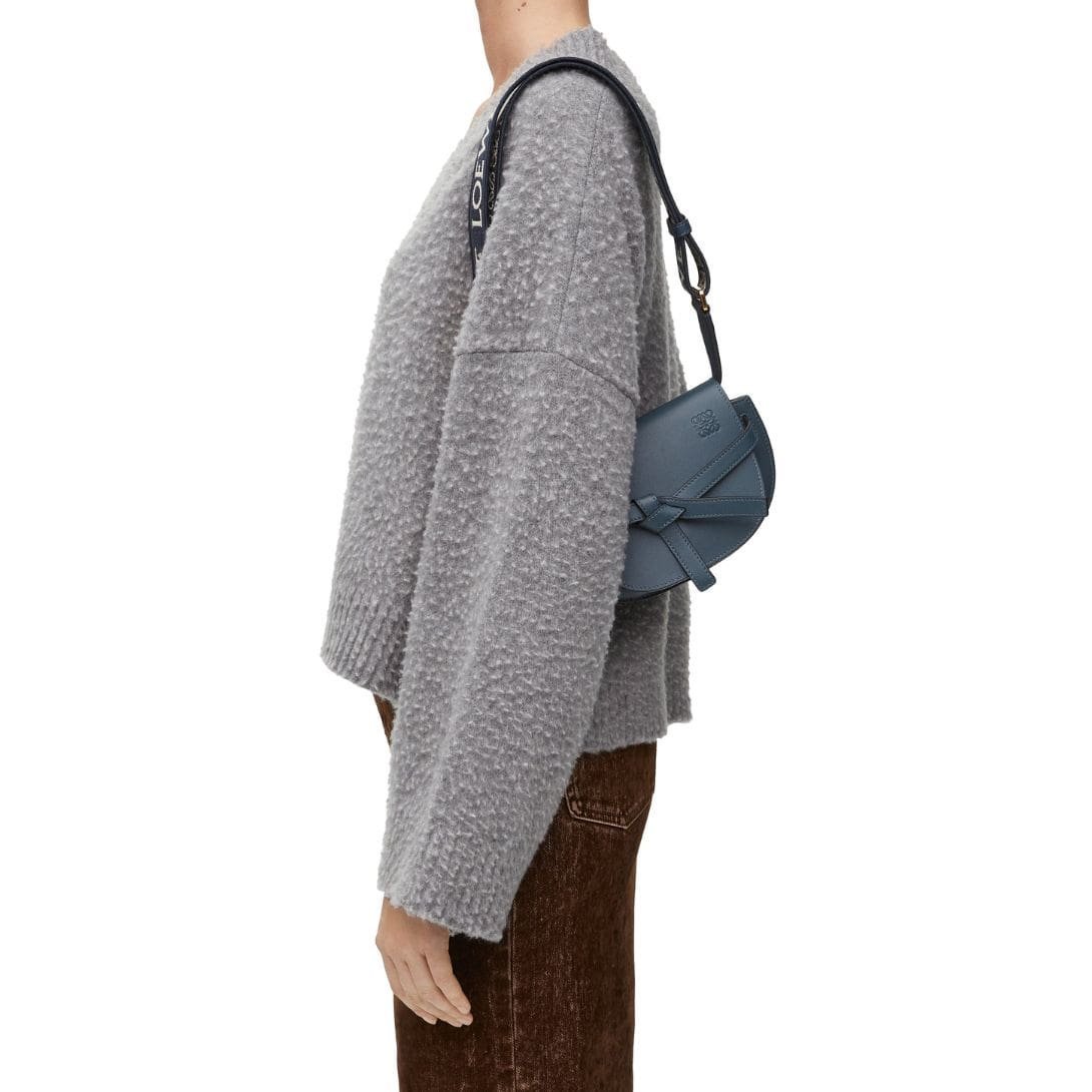 LOEWE GATE DUAL MINI BAG IN SOFT CALFSKIN AND JACQUARD - Image 9