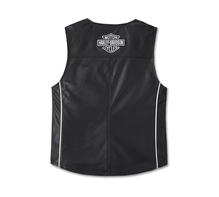 MEN'S FACTORY LEATHER VEST - Image 2