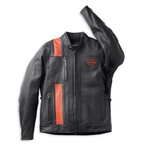 Harley Davidson Men’s Hwy-100 Waterproof Leather Jacket