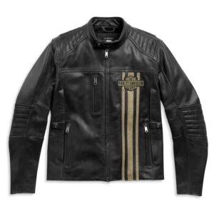 HARLEY DAVIDSON MEN’S TRIPLE VENT PASSING LINK II LEATHER JACKET