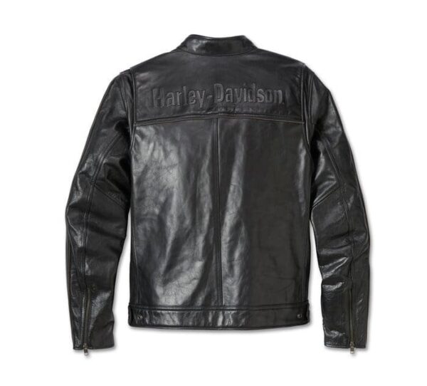 HARLEY DAVIDSON MENS HD CAFE RACER LEATHER JACKET - Image 2