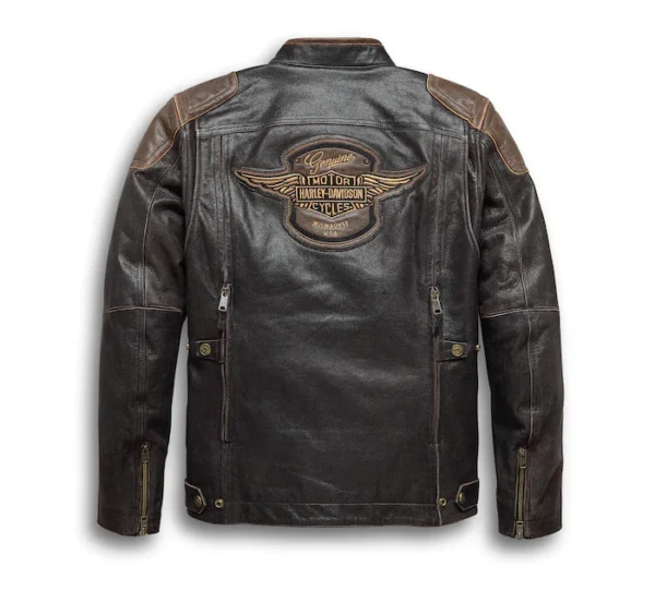 Harley Davidson Triple Vent System Trostel Leather Jacket - Image 3