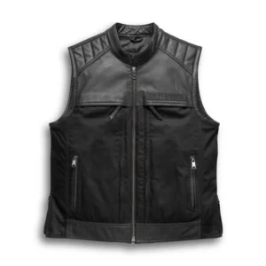 Men’s Synthesis Pocket System Leather/Textile Vest
