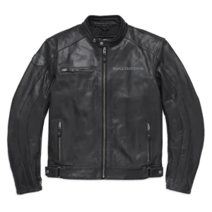 HARLEY DAVIDSON MEN’S REFLECTIVE SKULL LEATHER JACKET