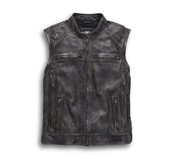 HARLEY DAVIDSON DAUNTLESS CONVERTIBLE 2 IN 1 LEATHER JACKET - Image 3