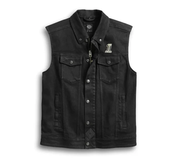 HARLEY DAVIDSON MEN'S 3-IN-1 DENIM RIDING VEST - Image 3