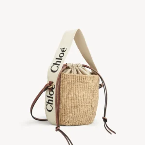CHLOE SMALL WOODY BASKET WHITE