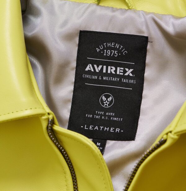 AVIREX LEATHER JACKET YELLOW - Image 5