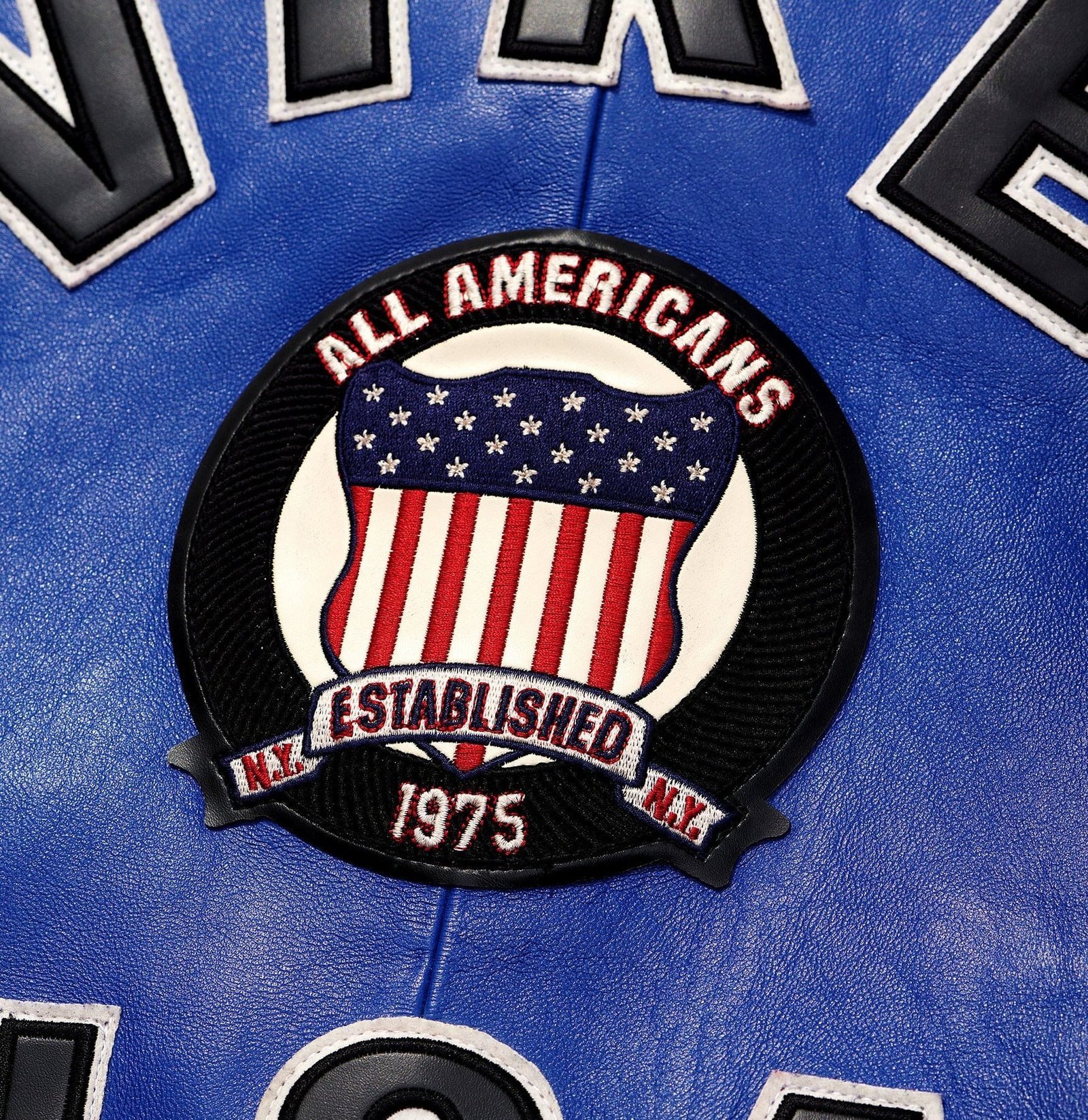 Avirex Leather Jacket Blue - Image 3