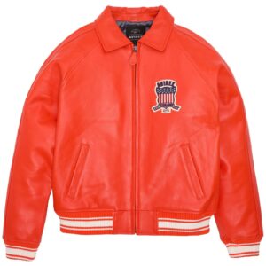 Avirex Leather Jacket Orange