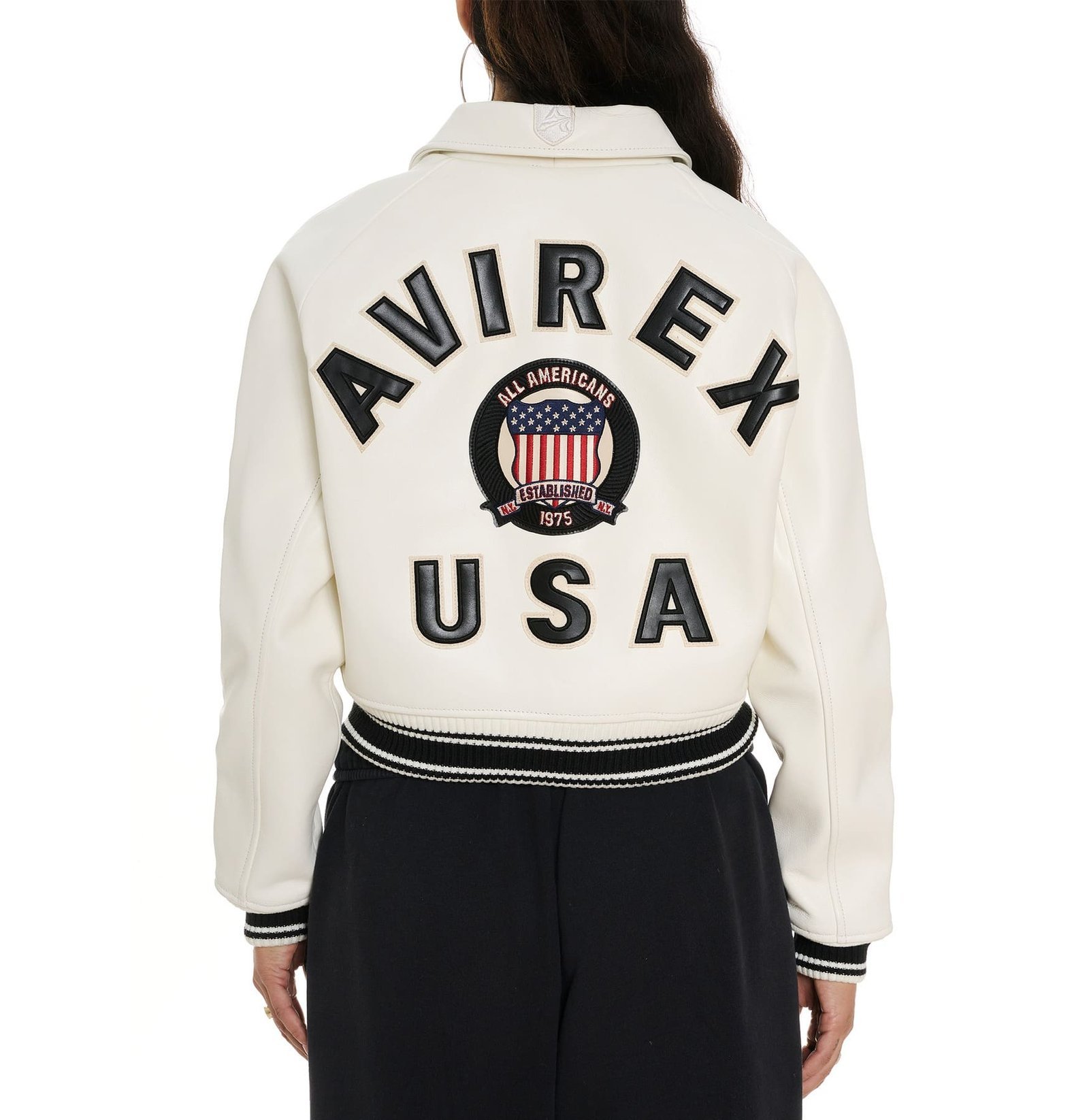 AVIREX CROPPED ICON JACKET SNOW WHITE - Image 4