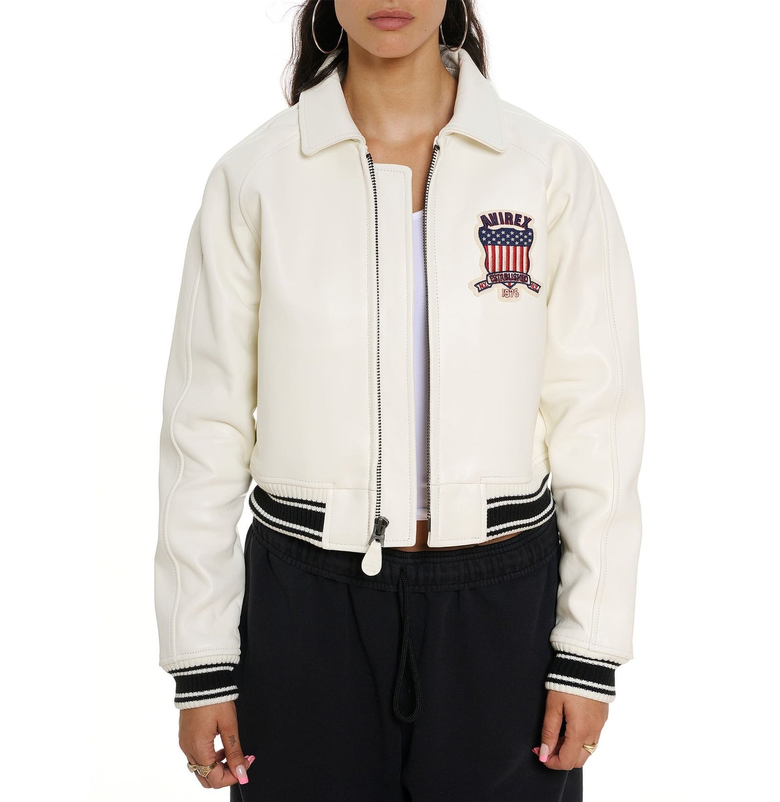 AVIREX CROPPED ICON JACKET SNOW WHITE - Image 3