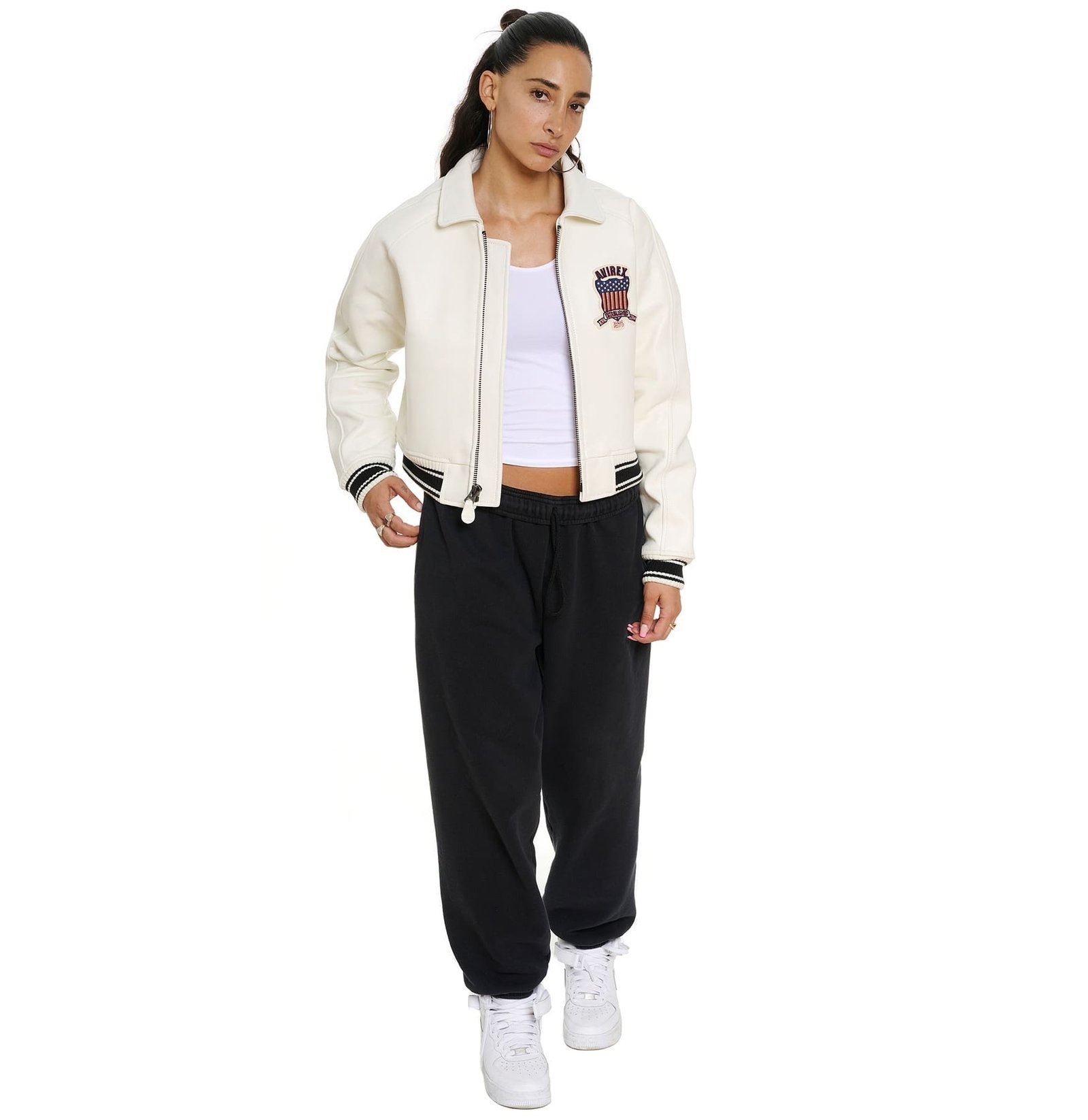 AVIREX CROPPED ICON JACKET SNOW WHITE - Image 7