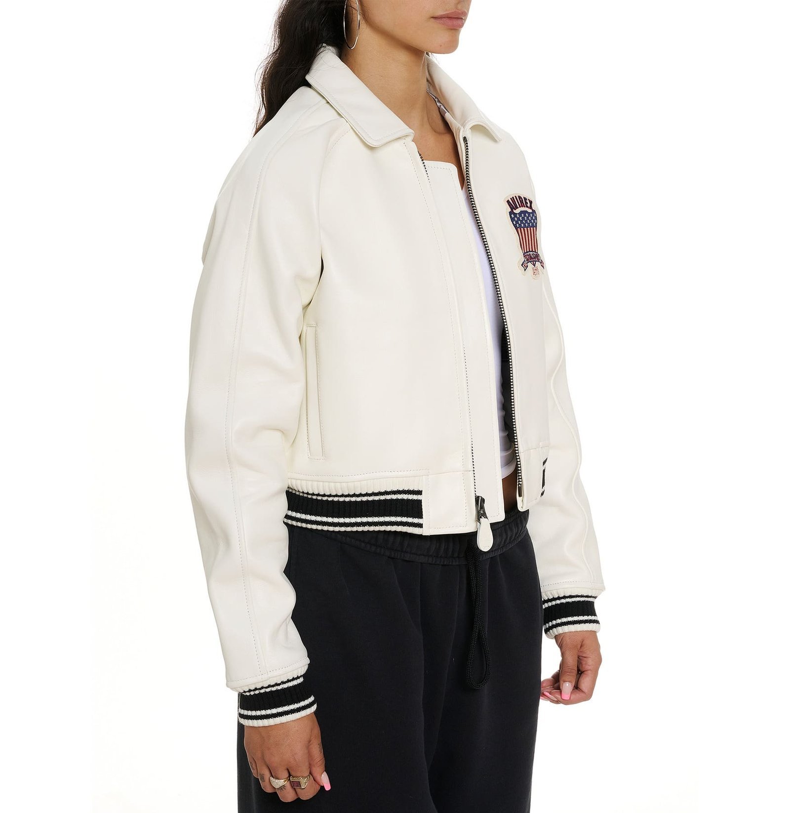AVIREX CROPPED ICON JACKET SNOW WHITE - Image 6