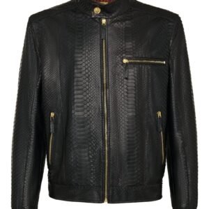 BILLIONAIRE PYTHON LEATHER JACKET LUXURY