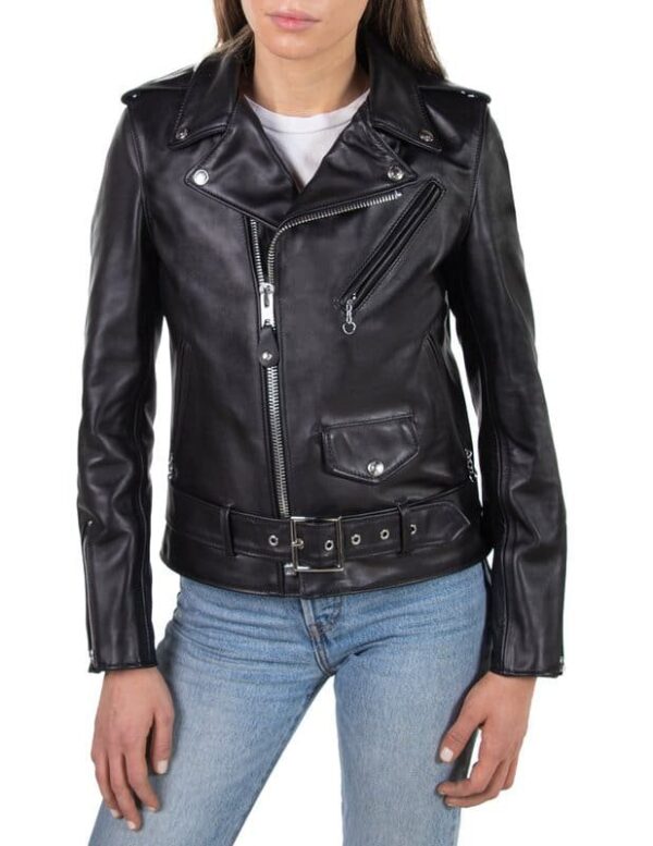 Women's Leather Motorcycle Jacket